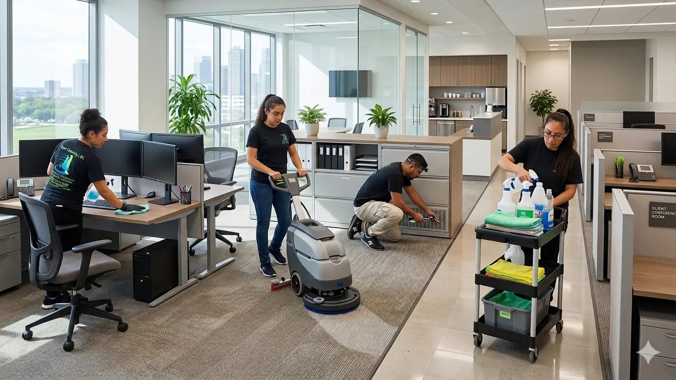 Maximum Cleaning L&L commercial office cleaning team in Hamilton, NJ